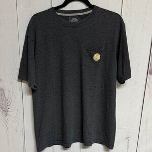 The North Face Pocket Tee Gray with Gold Logo Men’s Large – Vintage Look!!!